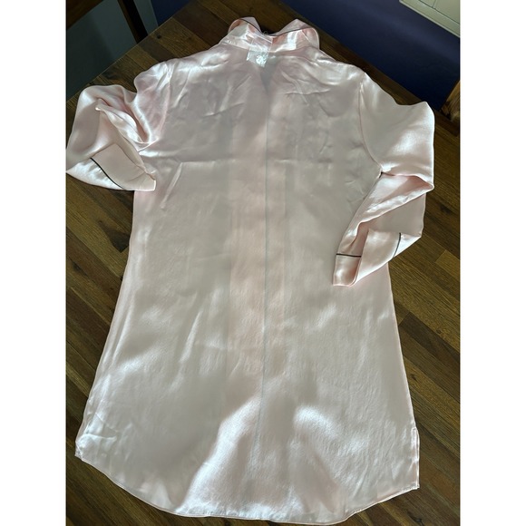 Red Envelope 100% Silk Sleep Shirt Soft Pink SMALL Luxury Pjs Loungewear READ - Picture 12 of 16
